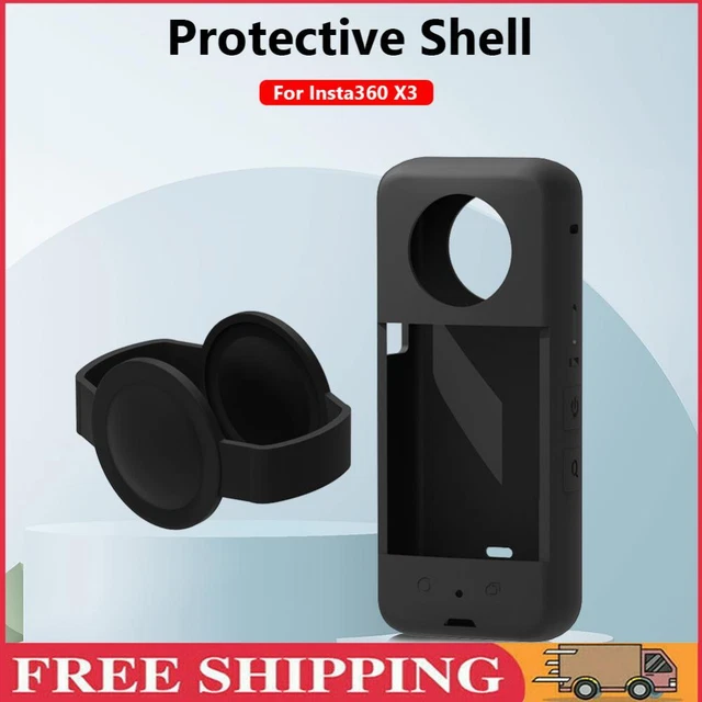 Soft Waterproof Panoramic Action Camera Protective Cover for Insta360 X3 (Black)
