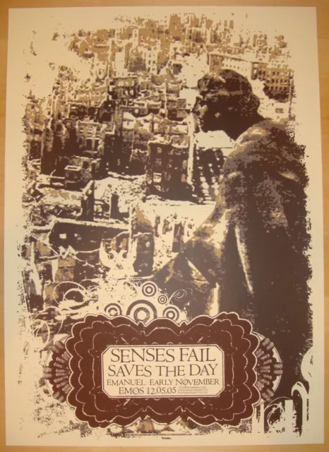 2005 Senses Fail & Saves the Day - Austin Concert Poster by Jared Connor