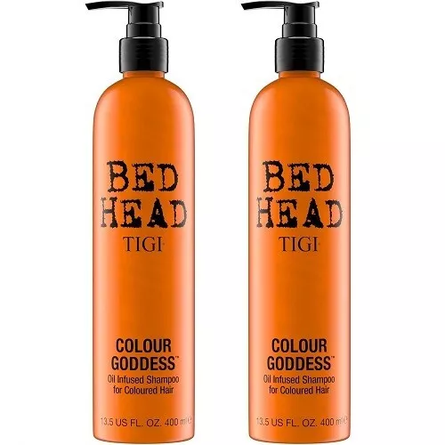 Bed Head by Tigi Colour Goddess Shampoo for Coloured Hair 400 ml Pack of 2