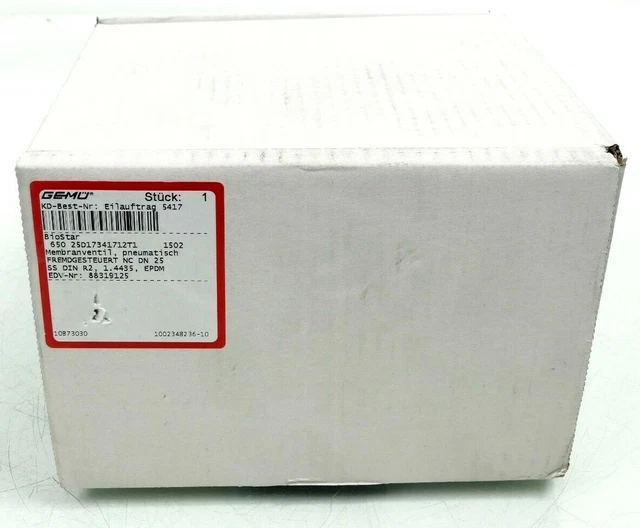 Valvola a membrana Gemü Biostar 650 25D17341712T1 1502