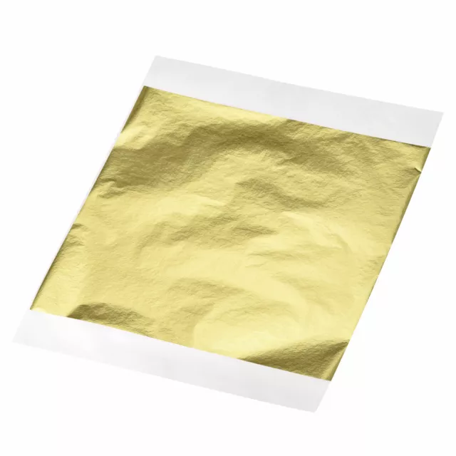 Foil Sheet, Dark Golden Leaf Papers, 5.3 x 5.1inch for Art Decoration, 100pcs