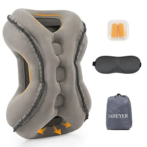 Inflatable Travel Pillows New Upgrade Inflatable Airplane Pillow Avoid Pain