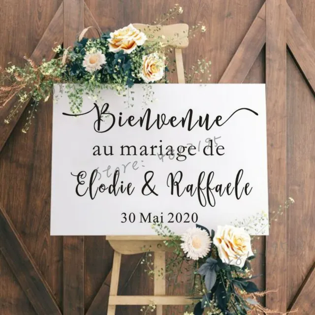 French Vinyl Stickers for Wedding Signs Wedding Welcome Sign Special Day Wedding