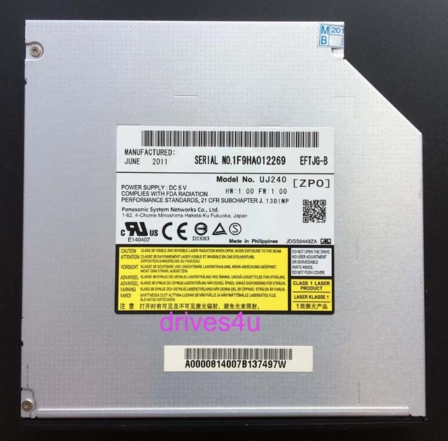 PANASONIC UJ-240 6X Blu-Ray Burner Writer BD-RE DVD RW Internal Slim SATA  Drive £68.39 PicClick UK