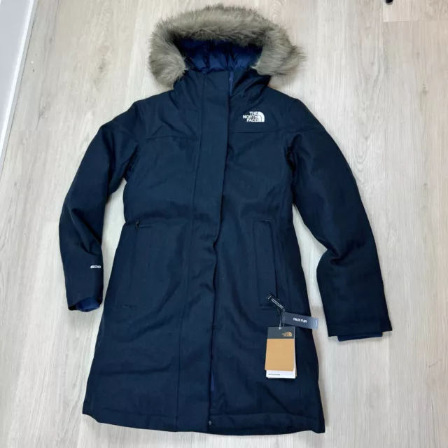 The North Face Womens Novelty Arctic Down Parka Navy Heather Size Small