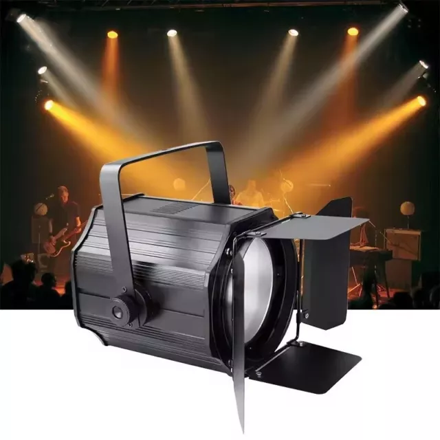 200W Warm Cool White  COB LED Par Can Light DMX Stage DJ Spot Light W/Barndoor