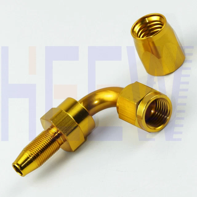 10-AN AN10 10AN 90 degree Elbow Fuel Swivel Fitting Hose End Oil Fuel Adaptor 1P