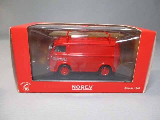 NOREV 1/43 Peugeot Bipper Pompier 2009 - Miniature Rouge Métal/plastique, Boîte D'origine