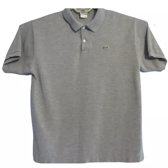 LACOSTE F5191 Mens Gray Shirt Gator Logo Size 6 (XL) 100% Cotton - PicClick