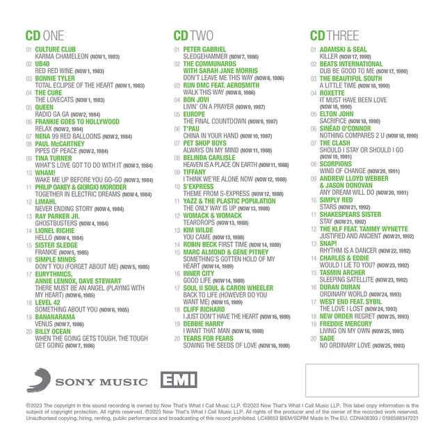 NOW THAT'S WHAT I Call 40 Years: 1983-1993 - Volume 1 (NOW) CD Box Set ...