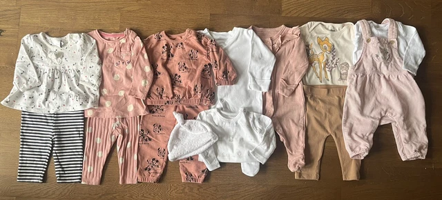 Baby Girls Clothes Bundle 0-3 Months x14 Dungarees Jumper Trousers BabyGrow