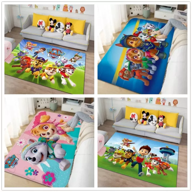 Kids 3D PAW Patrol Carpet Anti-Slip Rug Boys Girls Bedroom Doormat Floor Mats