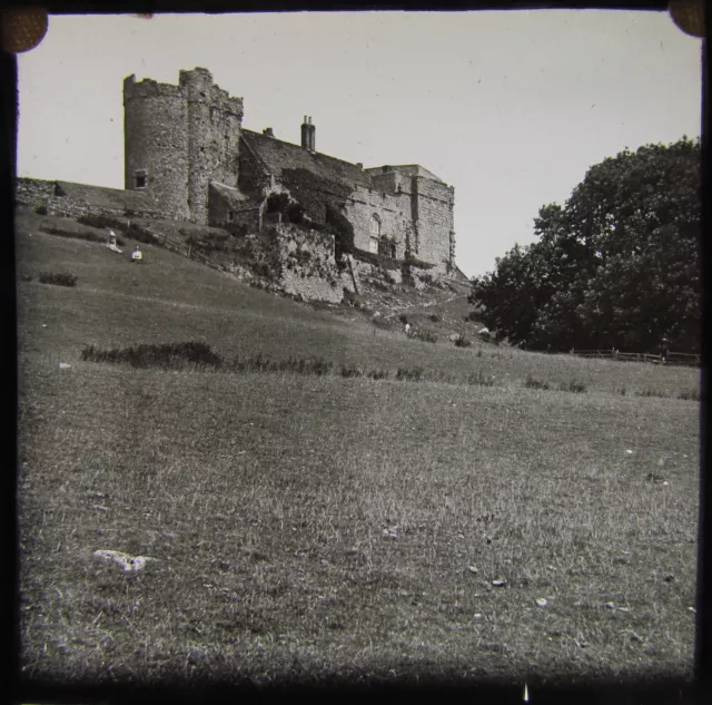 Glass Magic Lantern Slide LYMPNE CASTLE C1910 KENT ENGLAND