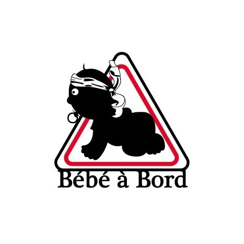 Autocollant Bébé Motard – Carré Jaune – Logo 3-3 – Neuf