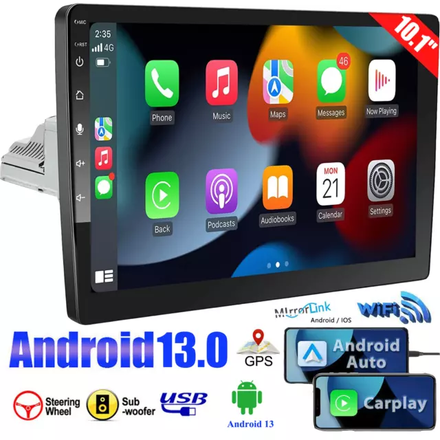 10.1'' Double 2 Din Android 13 Car Radio GPS WIFI BT Carplay Touch Screen Stereo
