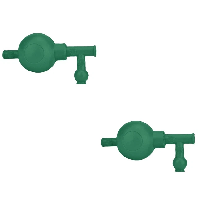 2 COUNT PIPETTE Filler Bulb Safety Valve 3 Valves Rubber Pipets Ball £