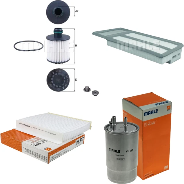 MAHLE / KNECHT Set Di Ispezione Filtri SCT Lava Motore 11601184 4061667903567