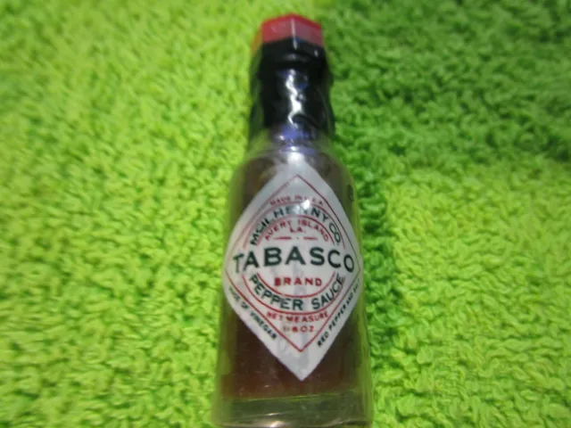 Vintage Mini Tobasco Brand 1/8 Oz. Hot Sauce Bottle New Old
