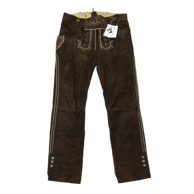 SPIETH & Wensky Lederhose Gr 50 WILD BOCK Goat Suede Tracht Oktoberfest Braun Br