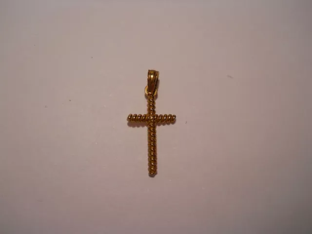 Estate Gold Cross Pendant 14k Yellow Gold Jewelry 14kt Not Scrap .65g 25