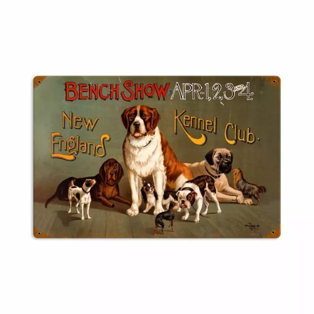 New England Kennel Club Dog Show 18" Heavy Duty Usa Made Metal Advertising Sign