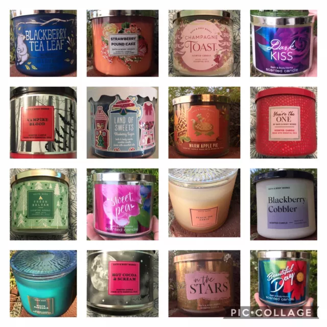 Bath and Body Works 3-wick candle white barn hard to find rare scents