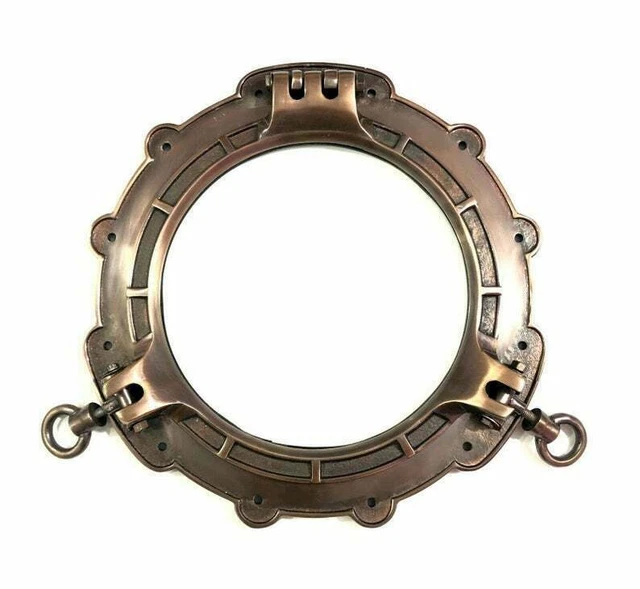 Hublot de bateau Fenêtres Verre Aluminium 15" Décoration murale de trou de...