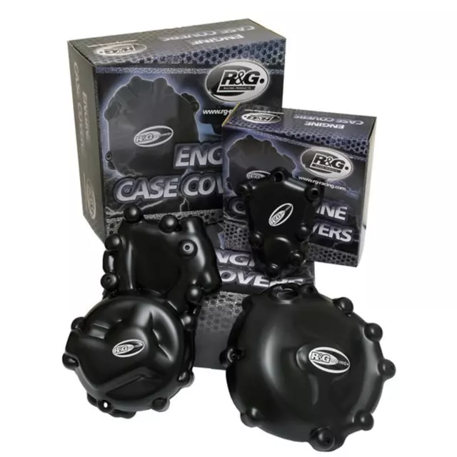 R&G Kit Protezione Carter Per Triumph Street Triple 675 2014 > 2016 2 Pezzi 76Bk