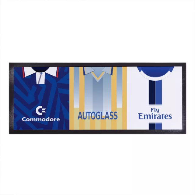 London Blues Retro Football Shirts Personalised Bar Runner Table Mat Decoration