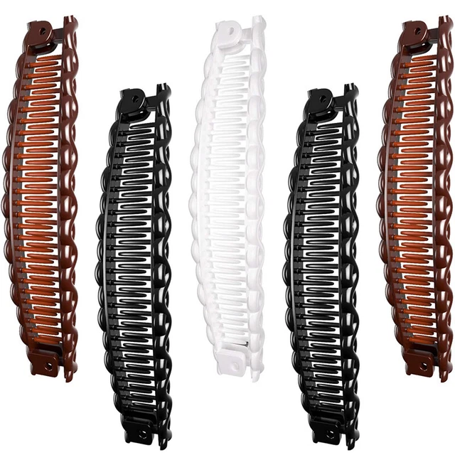 Women Large Banana Hair Clip Tort Twisted Long Fish Clip Comb Grip Hairpins HOT