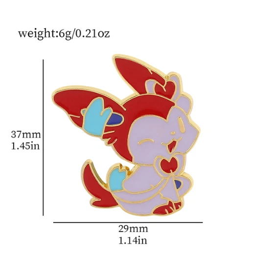 Cute Amano Pikamee Backpack Clothing Enamel Pin Badge Brooch