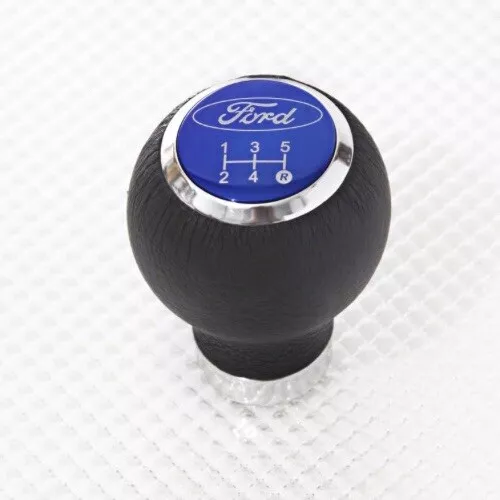 Richbrook 'Official Licensed' Ford Black Leather Car Gear Knob Fiesta Focus