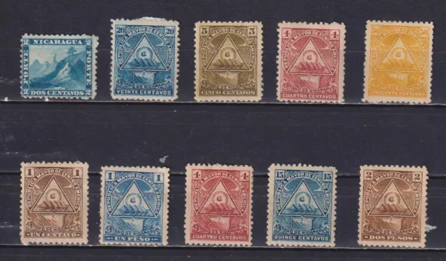 lot de très vieux timbres neufs* du Nicaragua avant 1900 MH