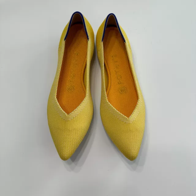 NWOB Retired Rothy's Women’s Size 6 Sunshine Yellow The Point Knit Ballet Flat
