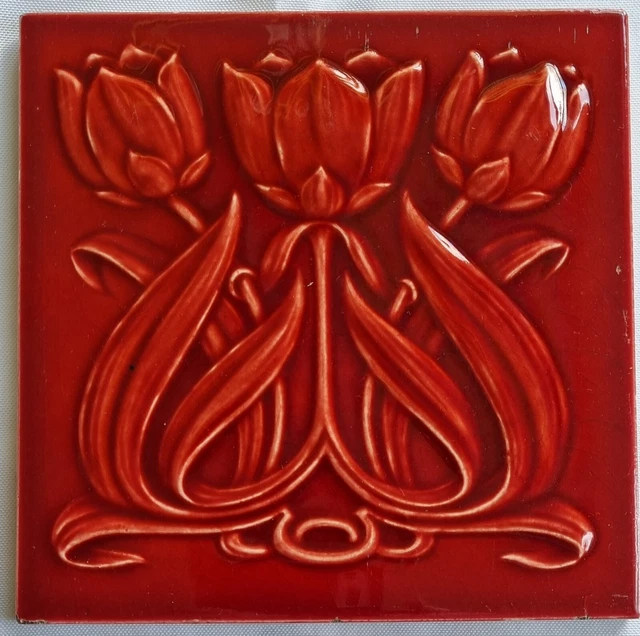 Art Nouveau Majolica Tile Marsden. C1906.