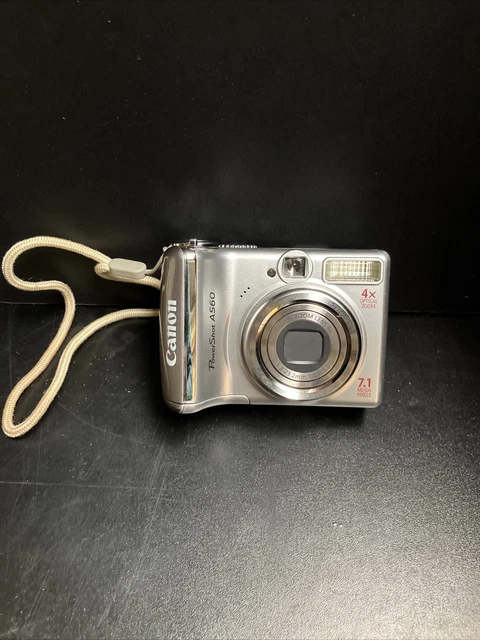 Canon PowerShot A560 7.1MP Compact Digital Camera Silver Tested