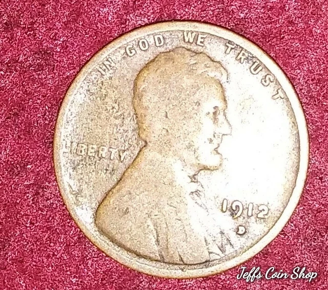 1912 d lincoln wheat cent Penny