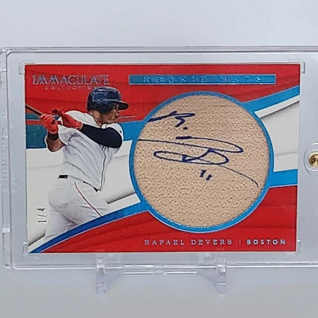 2018 Panini Immaculate Rookie Bats Rafael Devers Auto Bat Relic #1 /4 Red Sox RC