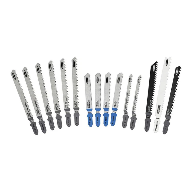 Juego de hojas de sierra de uso general WARRIOR T-shank, 15 piezas 68090