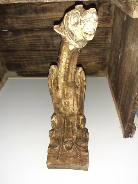 Ancienne applique murale année 30 en plâtre CHIMÈRE GARGOUILLE