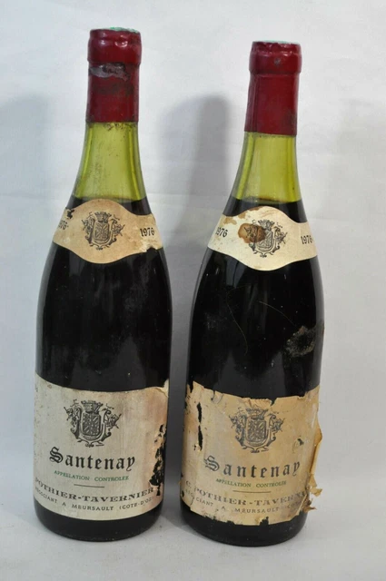 Vin - 2 Bouteilles - Bourgogne - Santenay - 1976