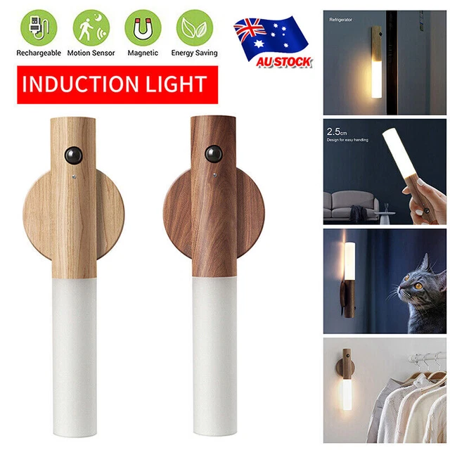 Motion Sensor LED Night Light Body Induction Lamp Wall Mount USB Rechargeable AU