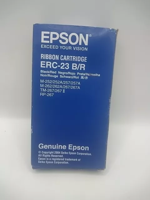 Genuine Epson Ribbon Cartridge Erc-23 B/R New Sealed