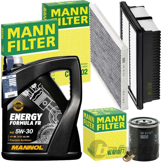 MANN INSPEKTIONSPAKET+MANNOL 5W-20 MOTORÖL Passend Für 1.2 HYUNDAI I20