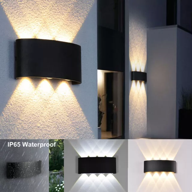 Modern LED Up Down Wall Lights Lighting Fixture Outdoor Indoor Lamp lighting UK