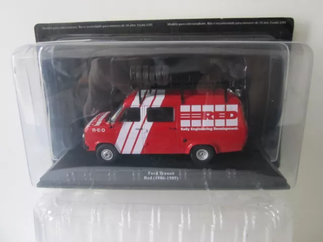 1/43 Altaya Vehicules Assistance Rallye N°63 Fourgon Ford Transit Mkii Red Team