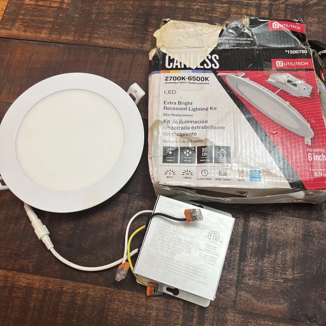 UTILITECH CANLESS LED Extra Bright Recessed Lighting Kit 2 for