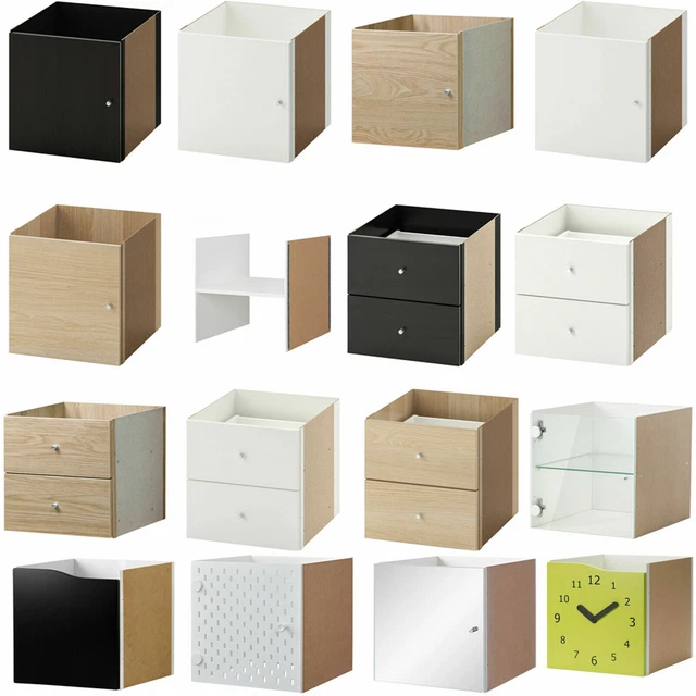 IKEA KALLAX SHELF Insert With Door Glass Drawers Pegboard Bookcase Book