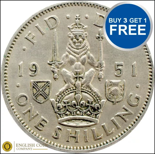 George Vi Scottish Silver Shilling 1937 To 1951 Choice Of Year / Date