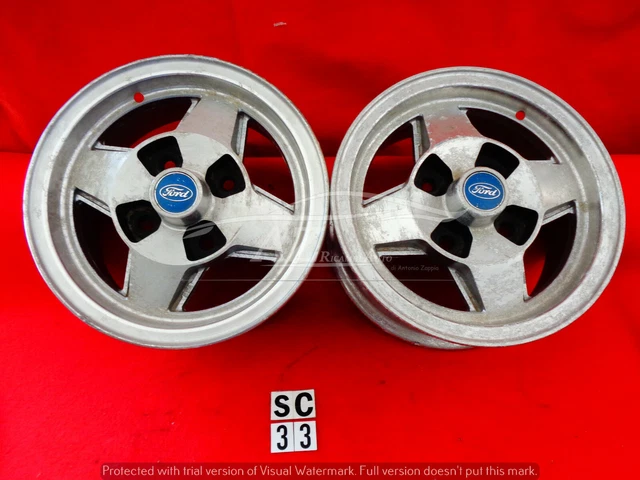 CERCHIO RUOTA IN LEGA BWA 12" x 5 FORD CAPRI CORTINA ESCORT SET 2-PEZZI